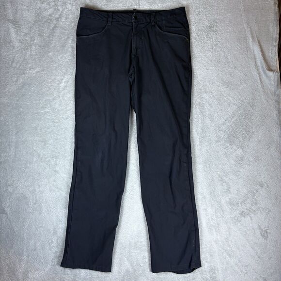 Lululemon Pants Mens 34x33 Black Commission Slim Chino Stretch - Picture 1 of 6